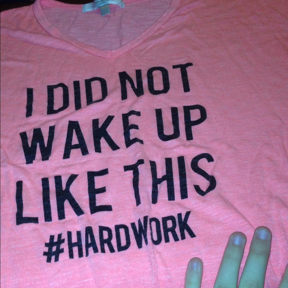 orange-pink color tee!